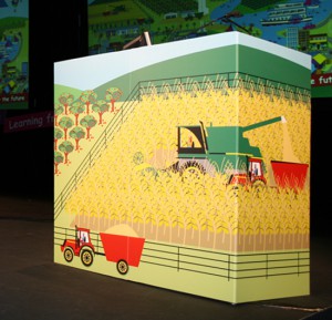 Printed corflute display.