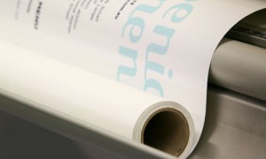 Printed white 220gsm film.