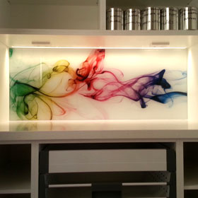 Printed glass splashback from Wild Digital