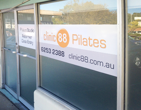 Printed self adhesive vinyl window signage from Wild Digital.